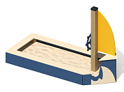 песочница кораблик с рубкой пс-13.1 для детской площадки