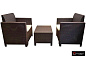 Комплект мебели B:rattan Nebraska Terrace Set стол+2 стула венге уличный