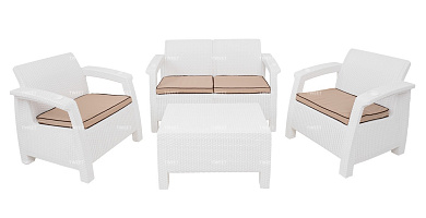 комплект мебели tweet terrace set белый уличный