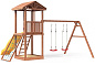 Детская деревянная площадка Можга 1 СГ1-Р926-Р912 с сеткой для лазания крыша дерево 