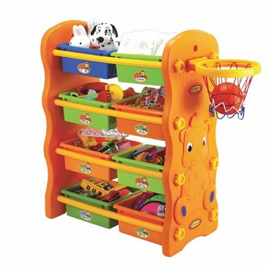 этажерка для игрушек с баскетбольным кольцом sunnybaby yg-2024