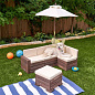 Детский набор садовой мебели Kidkraft с диваном бежево-коричневый
