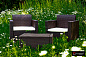 Комплект мебели B:rattan Nebraska Terrace Set стол+2 стула венге уличный