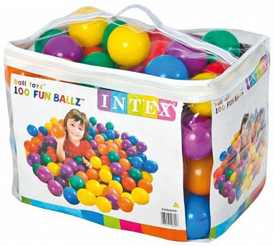 комплект шариков для игровых центров intex 8 см/100шт 49600