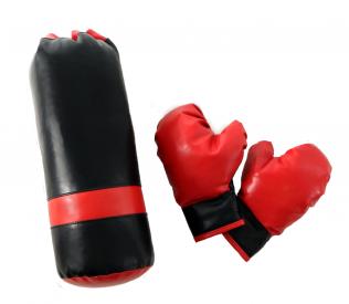 набор боксерский мешок-груша и перчатки детские midzumi m006571 с наполнителем