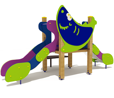 горка двойная акула 08204.24 для детской площадки