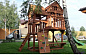 Детская деревянная площадка Можга Р955-1 с горкой