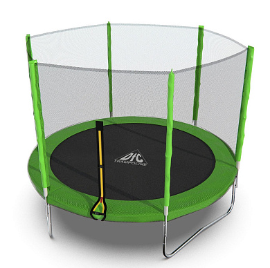 батут dfc trampoline fitness с сеткой 10ft зеленый