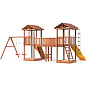 Детская площадка Можга Спортивный городок 6 СГ6-Р912-Р922 с качелями и узким скалодромом крыша дерево