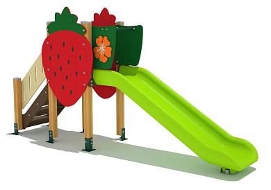 игровой комплекс дгс горка н-100 клубника от 3 лет для детской площадки