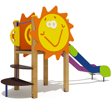 горка солнышко 08312.24 h=1000 для детской площадки