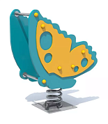 качалка на пружине бабочка кчбл.п008 для детской площадки 