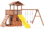 детская деревянная площадка можга 5 сг5-р912-р946-д с качелями, домиком и балконом