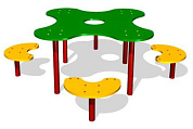 детский столик клякса знсп 073 для игровой площадки