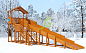 Зимняя деревянная горка Igragrad Snow Fox Домик скат 10 метров