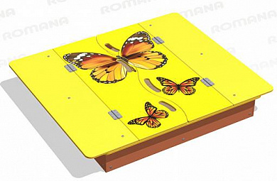 Песочница Romana 057.36.00 Бабочки с крышкой для детской площадки