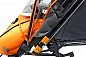 Санки-коляска Snow Galaxy City-2-1 на больших надувных колёсах Панда на оранжевом