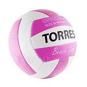 мяч волейбольный torres beach sand pink р.5 синт. кожа