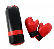 набор боксерский мешок-груша и перчатки детские midzumi m006571 с наполнителем