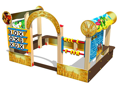 песочный дворик богатыри п065 для детской площадки