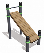 оборудование для воркаут мг-15 скамья для упражнений на пресс мг 4515 для спортивной площадки
