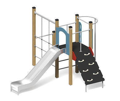 игровой комплекс башня с сетью икl-23 для детской площадки