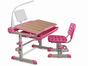 комплект мебели столик + стульчик с лампой mealux evo-04 столешница клен