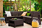 Комплект мебели Keter Corfu Relax Set коричневый садовый