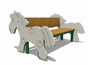 скамейка детская конь 26007 для игровой площадки