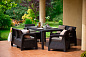 Комплект мебели Keter Corfu Fiesta коричневый садовый