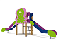 Горка двойная Медуза 08024.24 для детской площадки