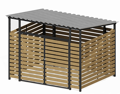 контейнерная площадка эко+ хоз-08.2 на 2 контейнера для уличной площадки