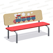 детская скамейка romana поезд день 302.09.00 для игровой площадки