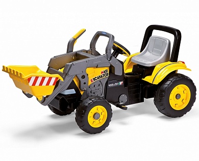 детский педальный трактор peg-perego maxi excavator igcd0552