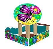 песочница бабочка у1 п079 с крышей для детской площадки