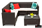 Комплект мебели B:rattan Nebraska Corner Set диван+столик венге уличный