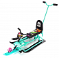 Детский снегокат-трансформер с колесиками, спинкой, толкателем Small Rider Snow Comet 2 Deluxe