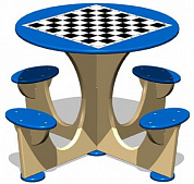 детский стол шахматный уличный м4 сп234