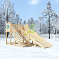Детская деревянная зимняя горка Igragrad Snow Fox скат 4 метра без покрытия