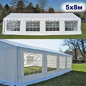 шатер для кафе афина-мебель afm-1032w white (5х8)