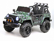 детский электромобиль rivertoys jeep 4wd t444tt камуфляж