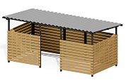 контейнерная площадка эко хоз-07.2 на 3 контейнера для уличной площадки