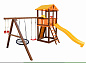 Детский игровой комплекс Perfetto sport Pitigliano-4 + качели-гнездо Паутина 100