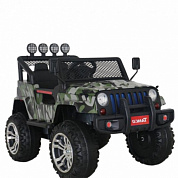 детский электромобиль rivertoys jeep t008tt 4х4 камуфляж