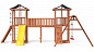 Детская площадка Можга Спортивный городок 7 СГ7-Р912-Р923-Тент с качелями и широким скалодромом крыша тент
