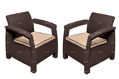 комплект мебели tweet double seat венге уличный