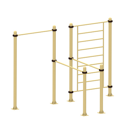 спортивный комплекс sport-fora ysk49 турник, брусья и шведская стенка для дачи