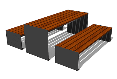 стол со скамьями вст 9507 для улицы
