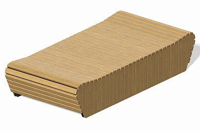 шезлонг пм-138.2 для парков и зон отдыха