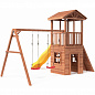 Детская деревянная площадка Можга Спортивный городок 5 СГ5-Р912-Д с качелями и домиком крыша дерево 
